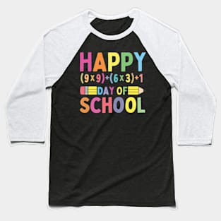 Math Formula 100 Days Of School Funny Math Teacher 100th Day Baseball T-Shirt